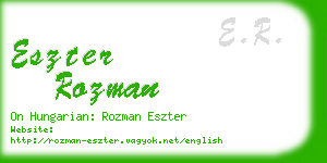 eszter rozman business card